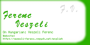 ferenc veszeli business card